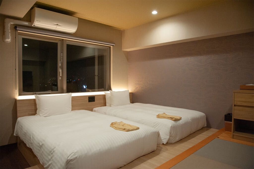 Hotel room at Sansui Naha Hotel in Okinawa