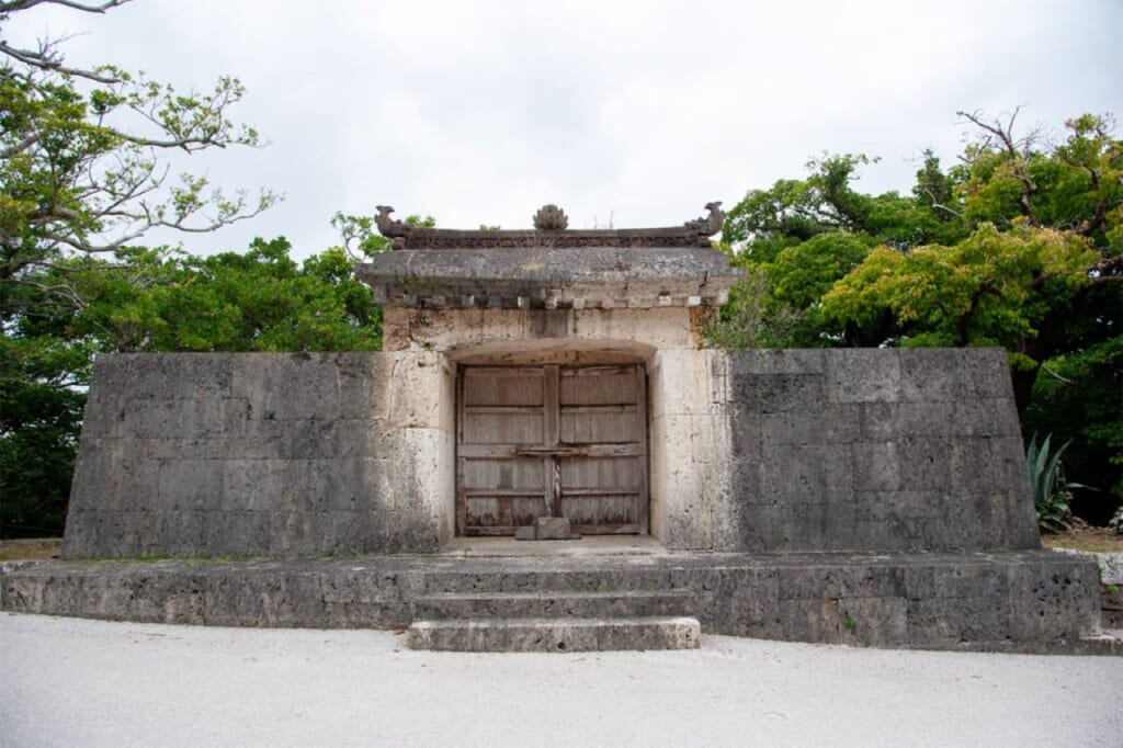 Sonohyan-utaki Stone Gate at Shurijo Castle Park in Naha, Okinawa