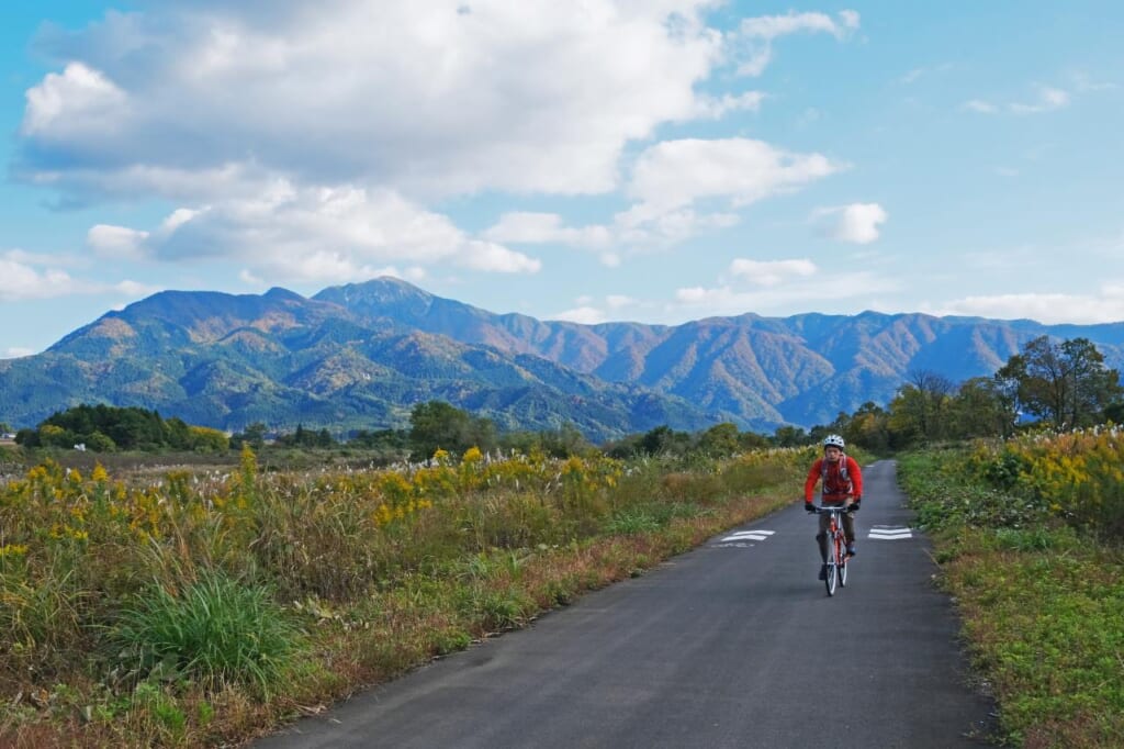 Bicycle rider in Fukui Prefecture
