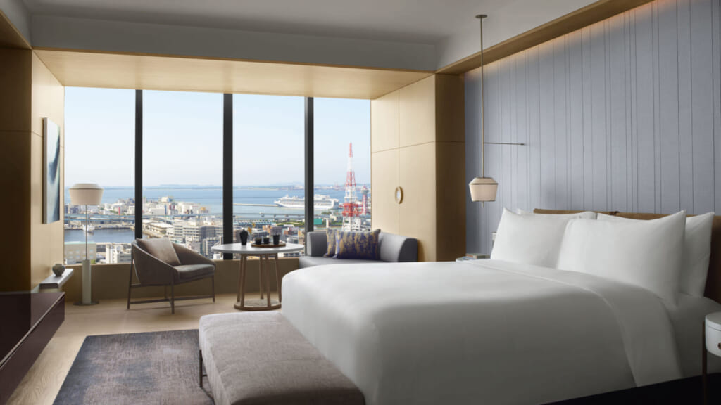 Hotel room at Ritz Carlton Hotel in Fukuoka