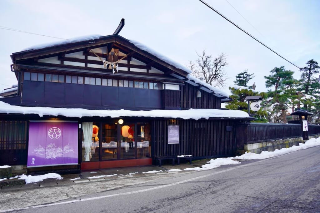 exterior of Yamamo Miso and Soy Sauce Brewery in Yuzawa
