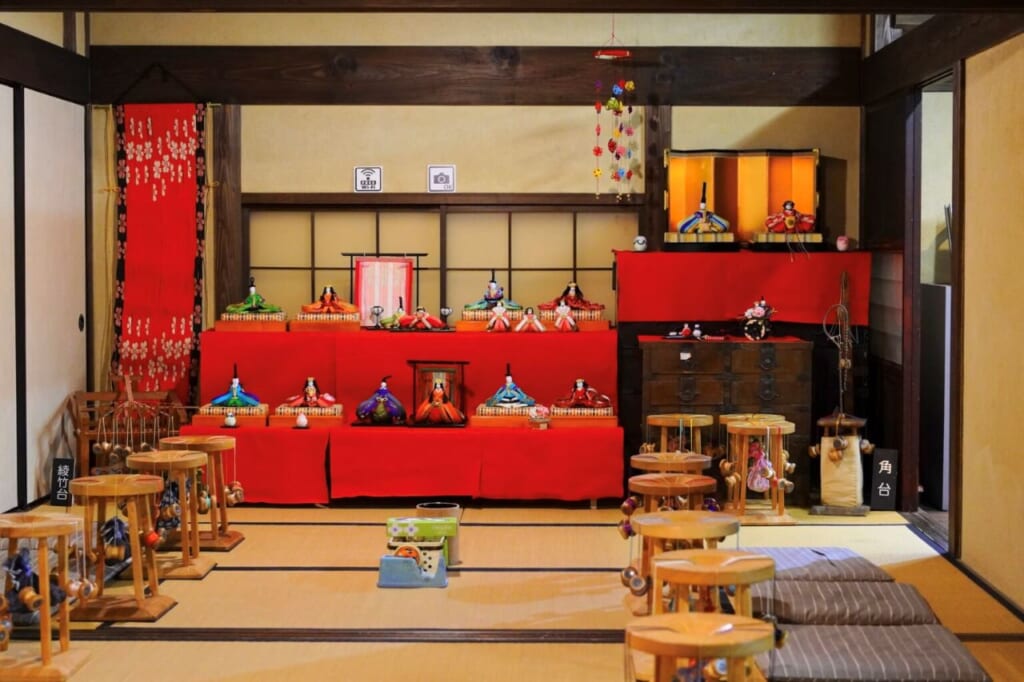 A tatami room with kumihimo Girls' Day dolls in Japan
