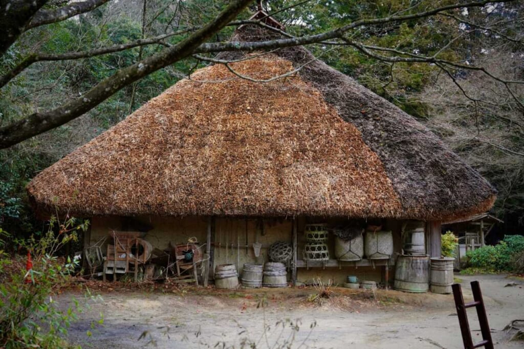 Thatched roof museum at Koka Ninja Village in Japan