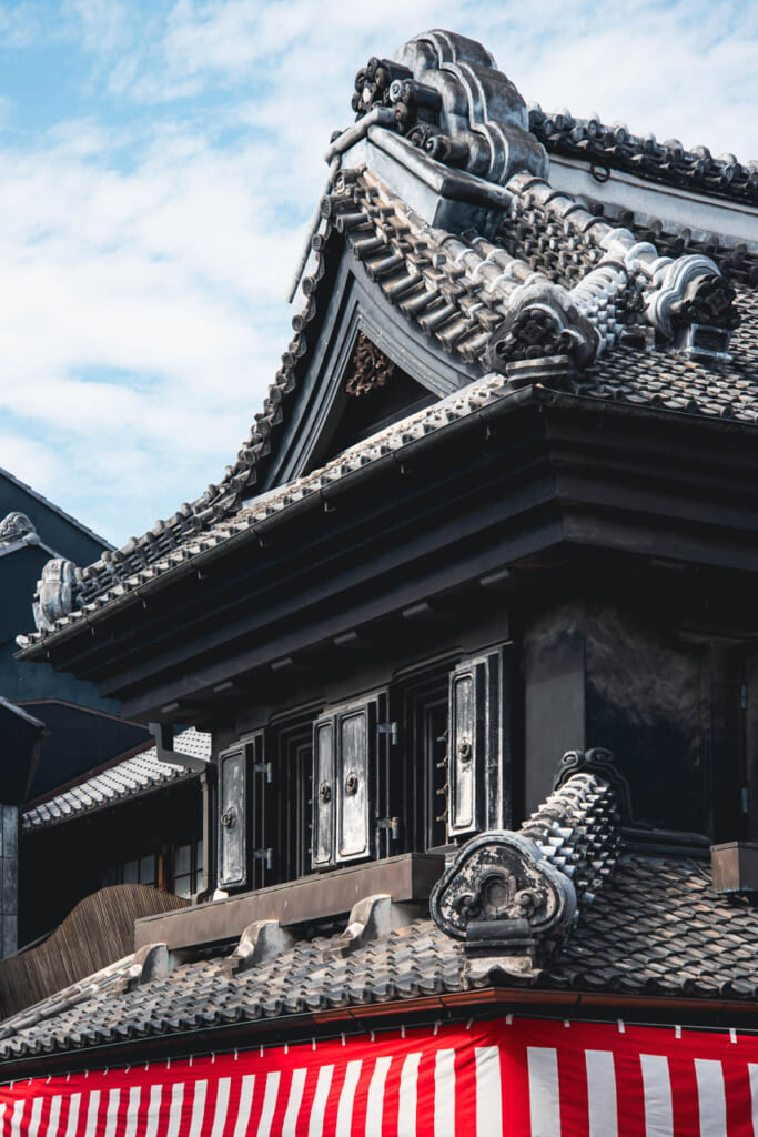 Roof of kurazukuri style building in Kawagoe