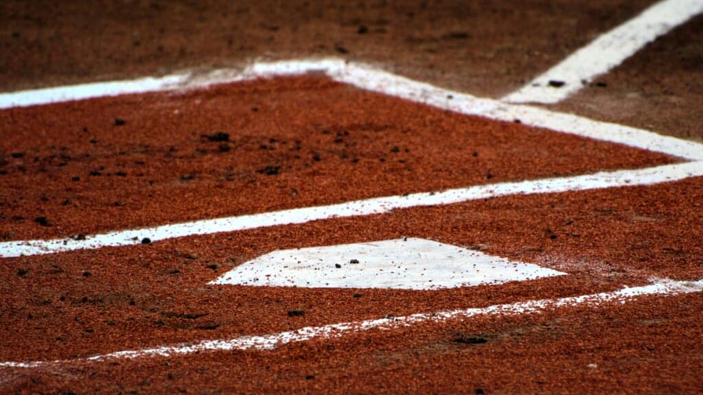 baseball plate and dirt