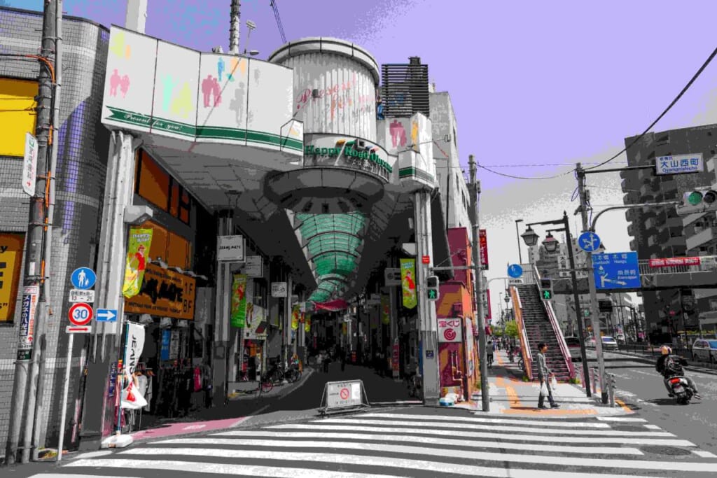 Shopping street in Oyama