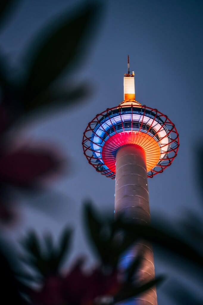 Close up of Kyoto Tower