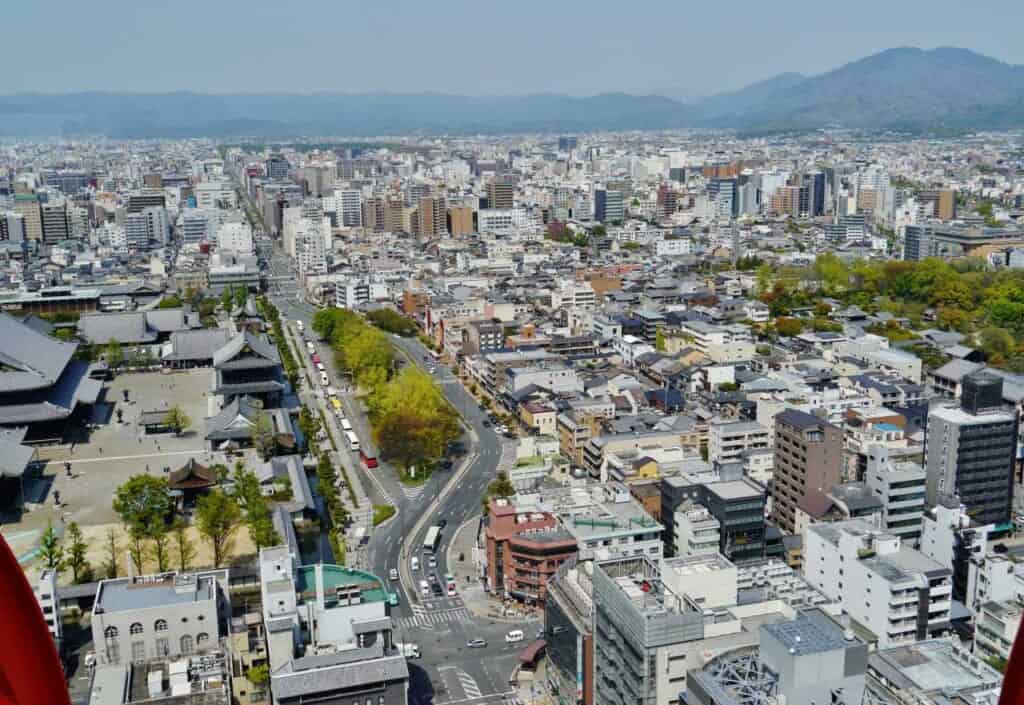 Panorama view of Kyoto