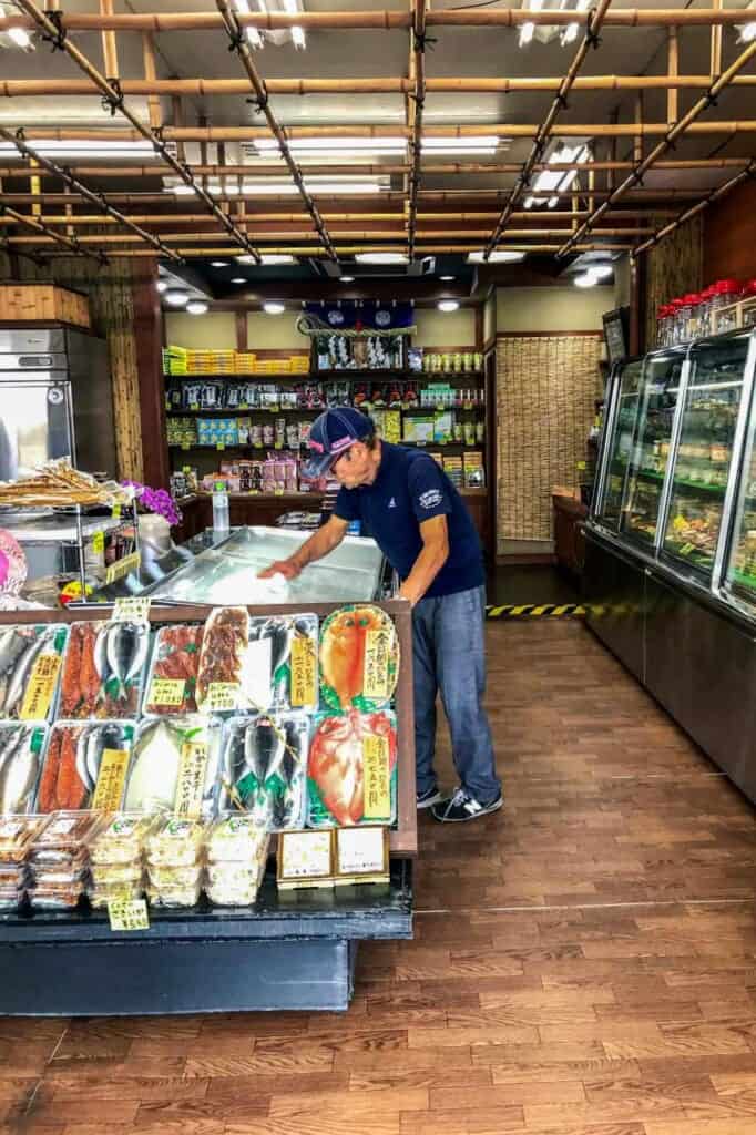 Dried fish shop in Atami