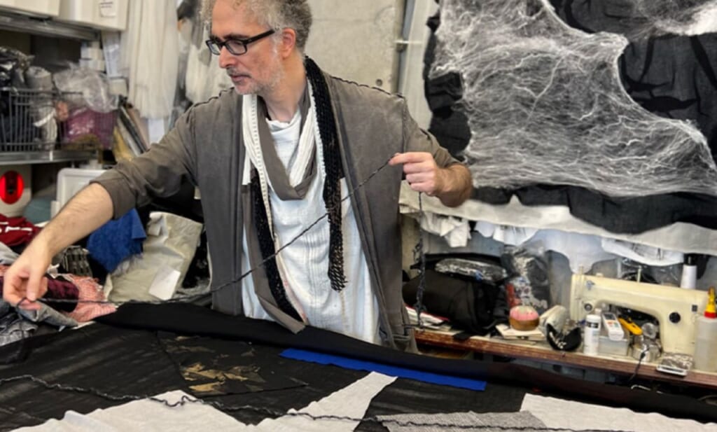 Michail Gkinis in his atelier