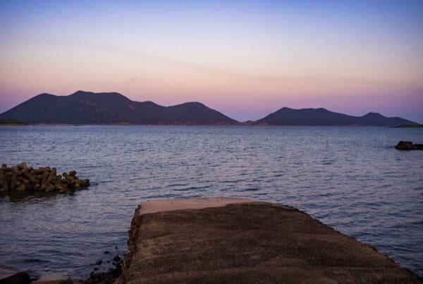 old stone pier on ojika island nagasaki japan