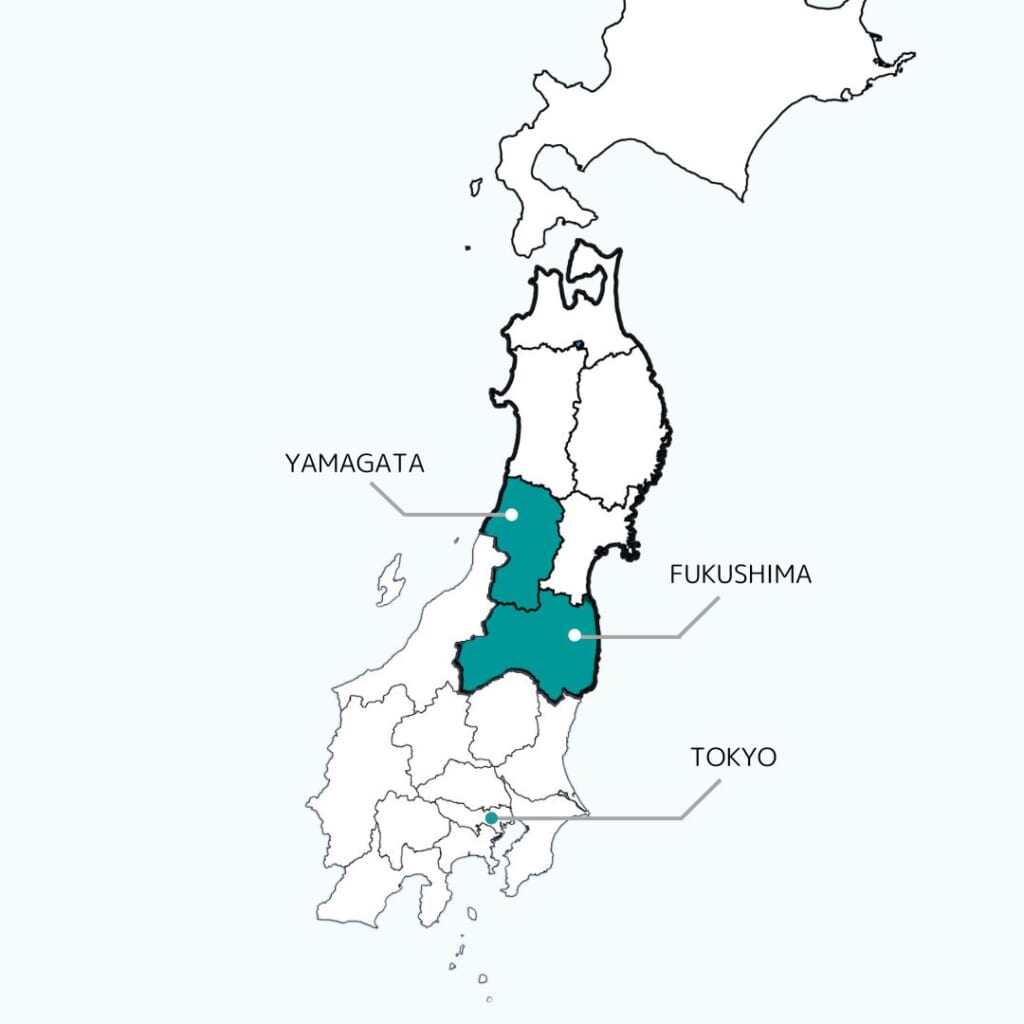 JR map of Tohoku