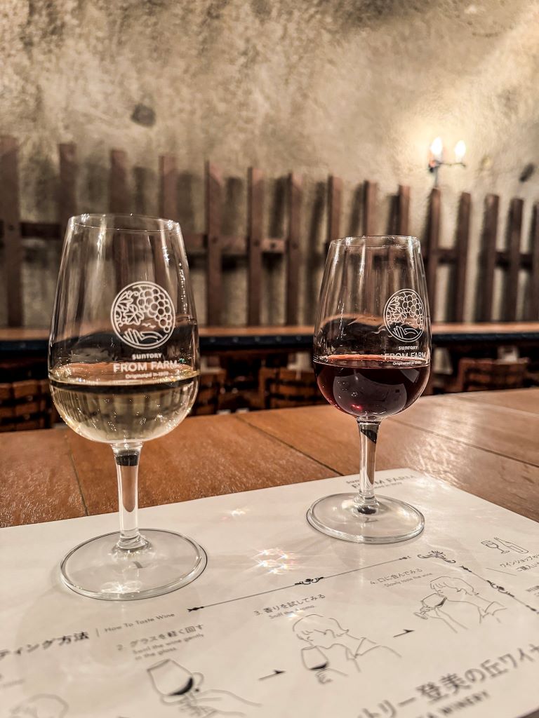 Wine tasting experience at Suntory Tomi No Oka Winery