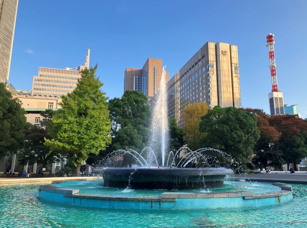 fountain at Hibiya Koen