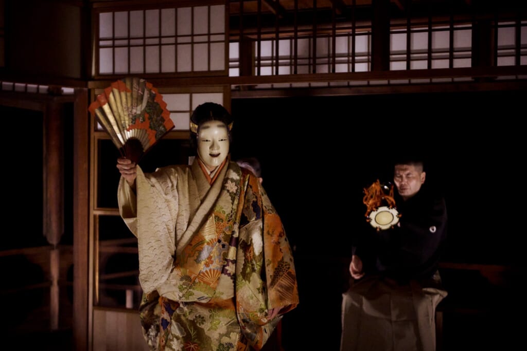 Japanese Noh performane at Hotel The Mitsui Kyoto