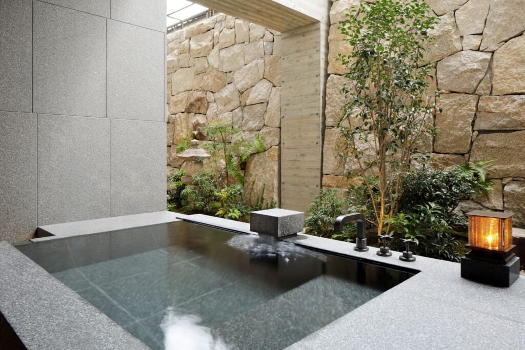 private onsen at Hotel The Mitsui Kyoto