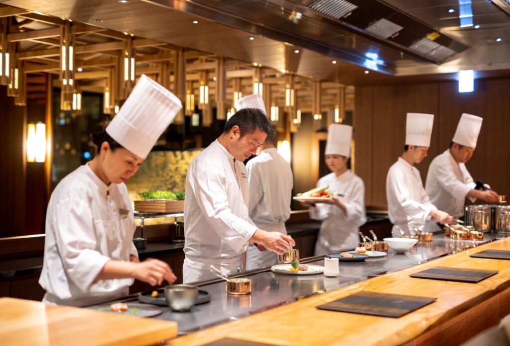 chefs at restaurant TOKI of Hotel The Mitsui Kyoto