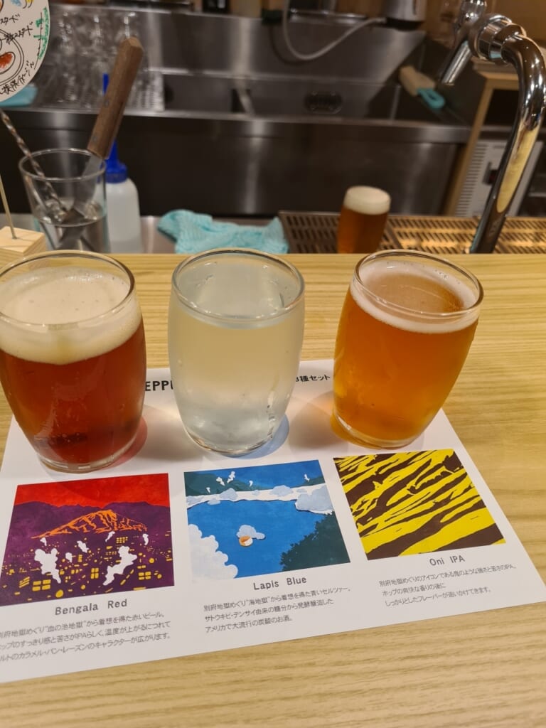 different kinds of beer of the Beppu Brewery