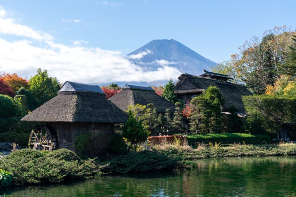 View of Mount Fuji at Oshino Hakkai