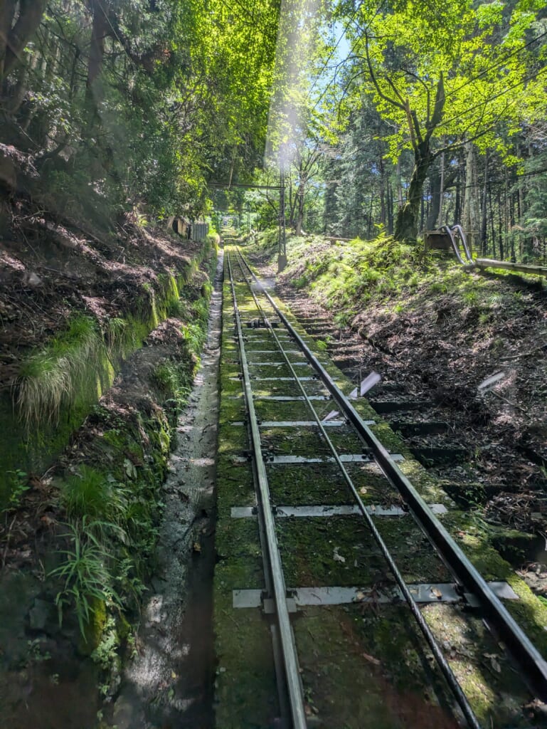 Rope way to Mount Hiei in summer