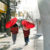 Two ladies in kimono in Hida Furukawa