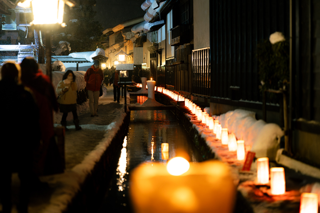 A candle event in Hida Furukawa at Santera Mairi Festival