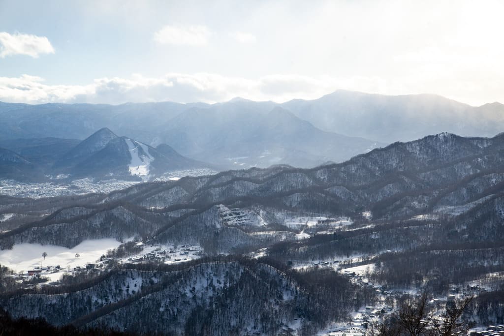 Mt. Bankei and surrounding areas from Mt. Moiwa Observation deck