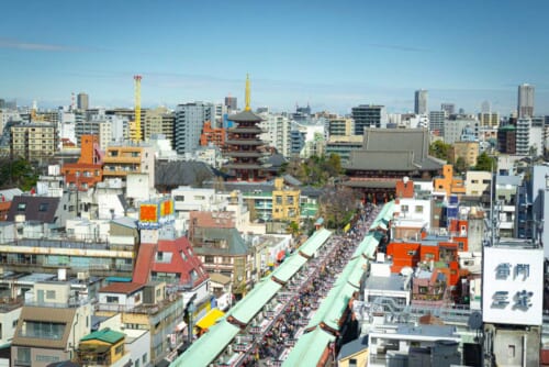 Asakusa area from above