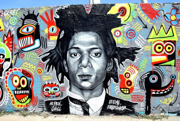 A Jean-Mchel Basquiat mural