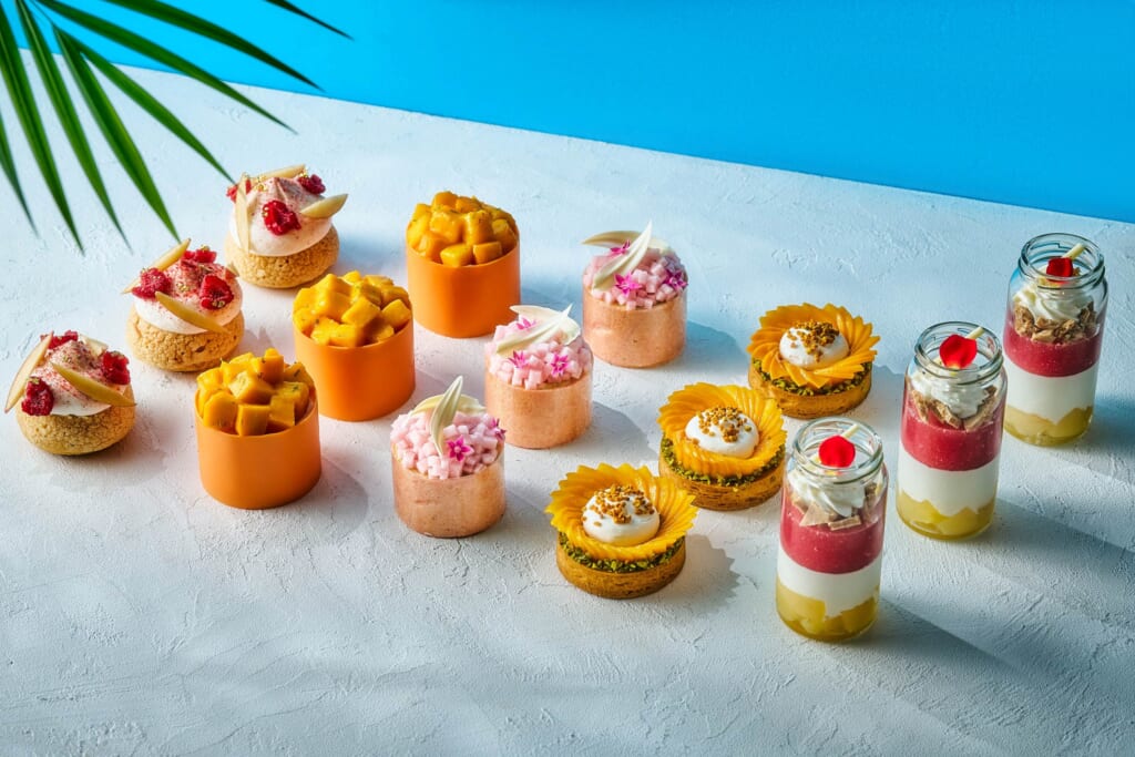 mango and peach themed desserts at Andaz Tokyo Toranomon
