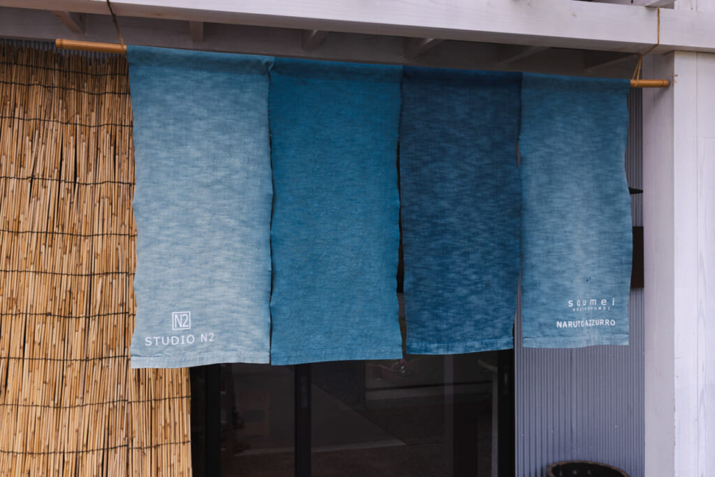 Entrance of an indigo studio in Tokushima