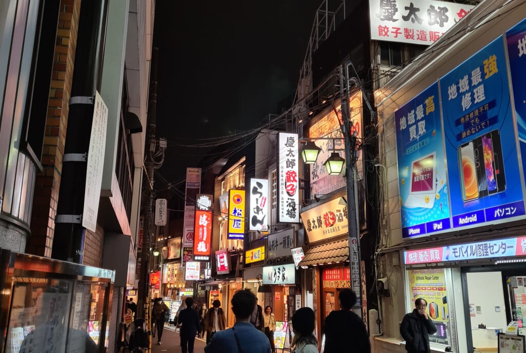 Sakae dori in Takadanobaba at night