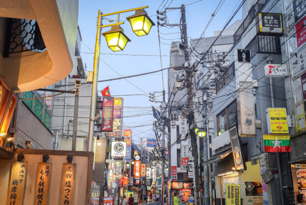 One of the streets in Takadanobaba in Tokyo