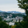Sendai Daikannon seen from Sendai Castle Ruins