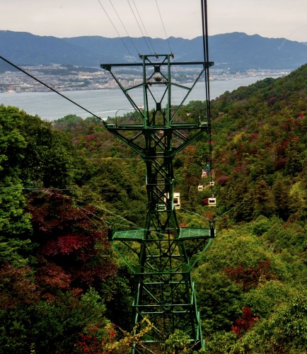 Le téléphérique du mont Misen sur l'île de Miyajima, Japon.