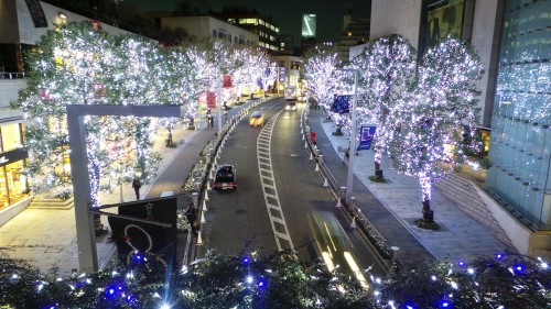 Noël au Japon : illuminations de Roppongi.