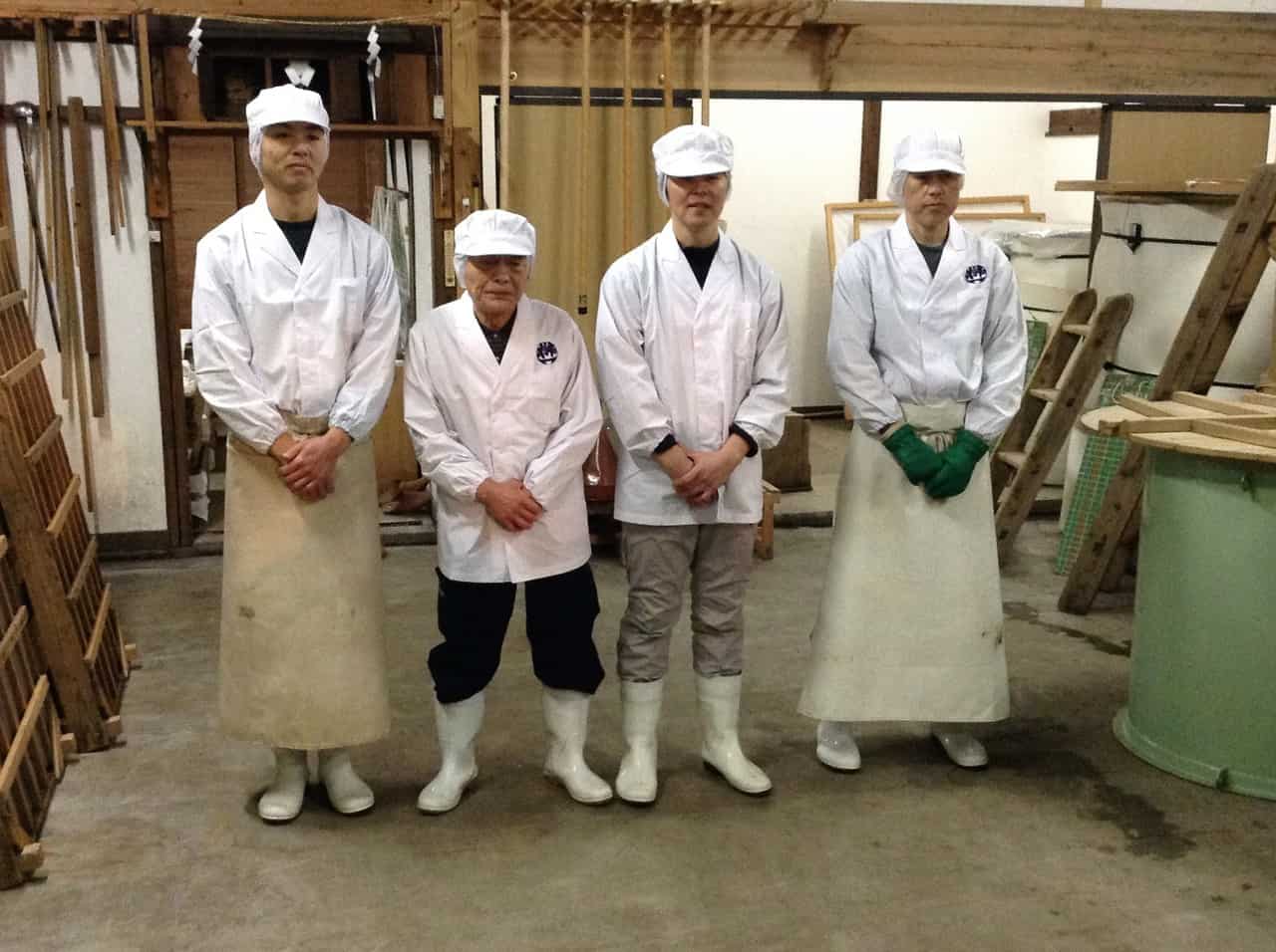 Principales étapes de fabrication du saké de la brasserie Masuichi à Obuse, Nagano.