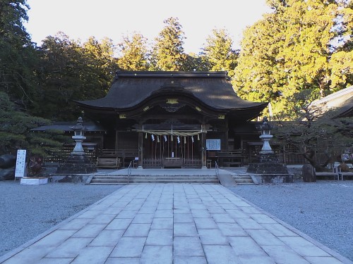 Temple principal du sanctuaire Okuni Jinja, le "petit Kyoto" d'Hamamatsu, Shizuoka.