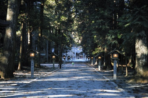 Allée principale du sanctuaire Okuni Jinja, le "petit Kyoto" d'Hamamatsu, Shizuoka.