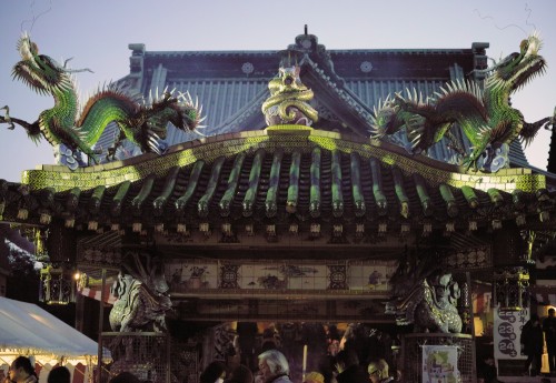 Temple Fuji Bishamonten où se tient le Festival du Daruma, Yoshiwara, Shizuoka