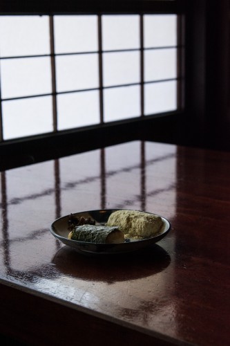 des mochis servis à l'Amazake Chaya à Hakone