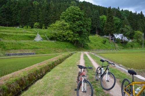 Faire une balade à vélo dans la campagne japonaise à Hida Furukawa, dans la préfecture de Gifu