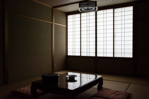 La chambre du minshuku takimoto sur l'île de Sado, Niigata