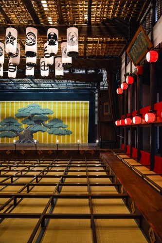 L'intérieur de la salle Kanamaru-za à Kotohira, dans la préfecture de Kagawa ( Takamatsu), Shikoku