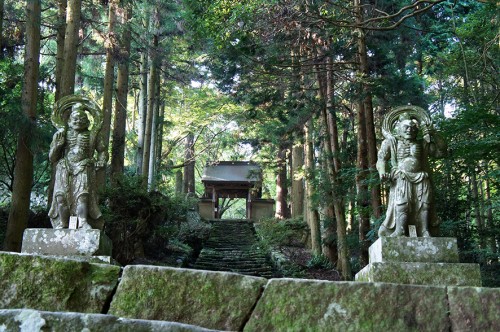 Statues nio de Futagoji, dans la péninsule de Kunisaki, Oita, Kyushu