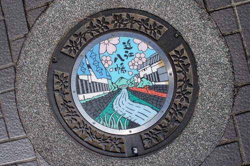 Omihachiman, Lac Biwa, Baumkuchen, époque Edo, canal