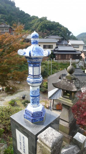 Le sanctuaire Tozan avec ses nombreux éléments en porcelaine.