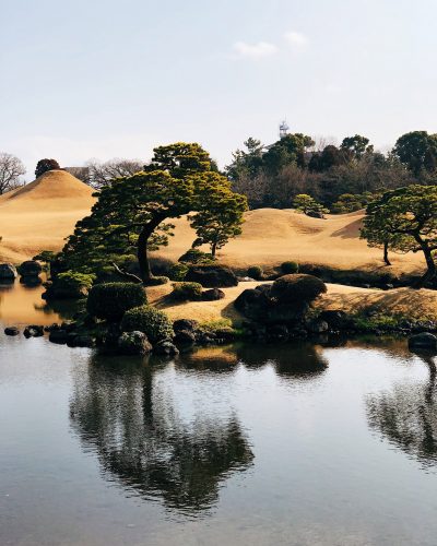 Parc Suizenji, jardin japonais, Kumamoto, Tokaido