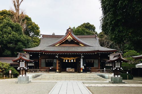 Parc Suizenji, jardin japonais, Kumamoto, sanctuaire