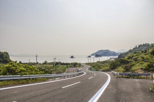 Point de vue sur la Mer Intérieure de Seto depuis la Shimanami Kaido, dans la région de Setouchi au Japon